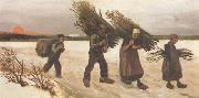 Vincent Van Gogh Wood Gatherers in the Snow (nn04) oil painting on canvas